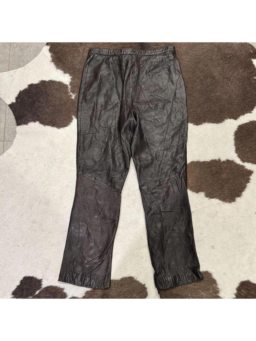 Vintage Lord & Taylor Leather Pants - 30" Waist (Approx Size M) - Picture 5 of 5